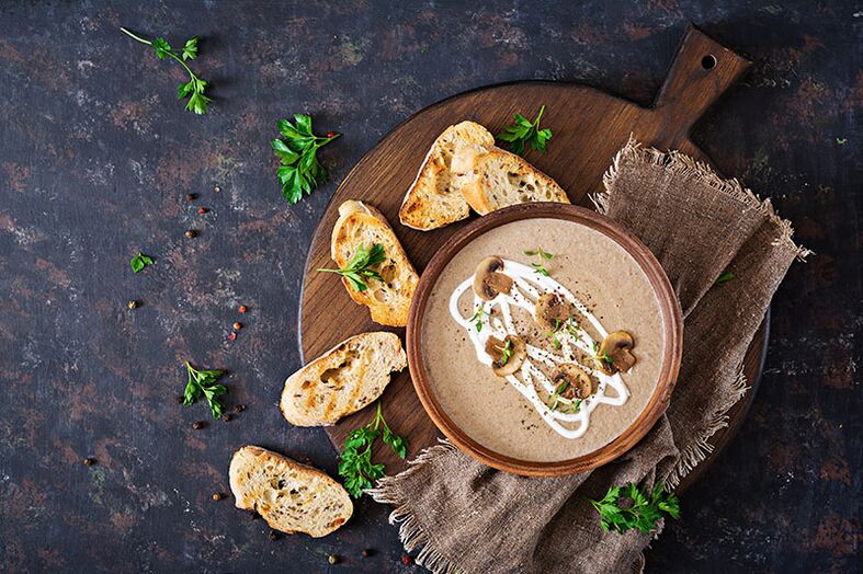 Mushroom puree soup a fragrant dish for a healthy diet