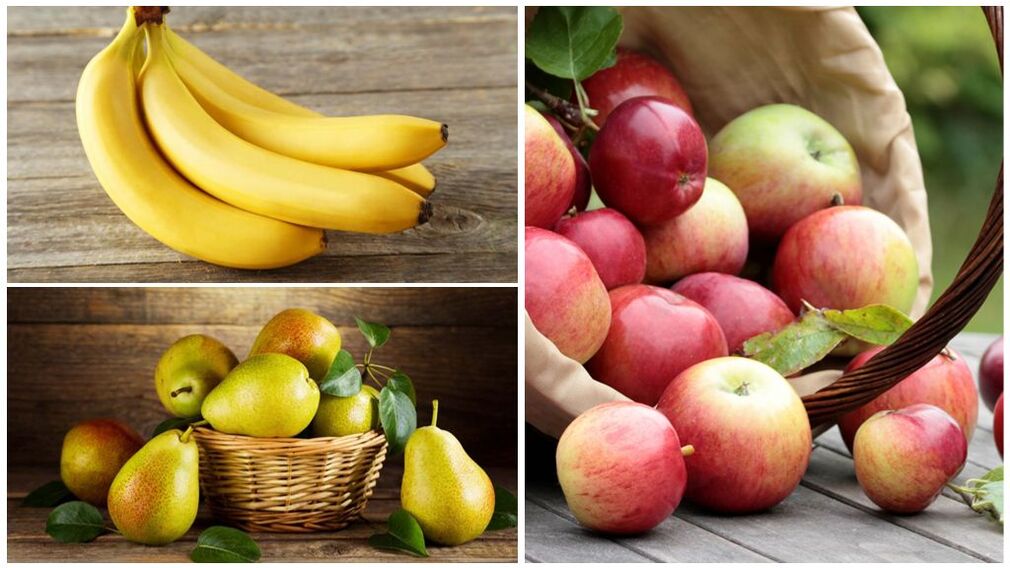 Good fruits for gout are bananas, pears and apples. 