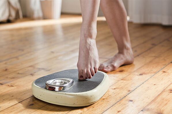weighing on scales